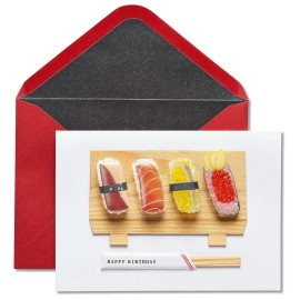 PAPYRUS 3D SUSHI SASHIMI BIRTHDAY CARD