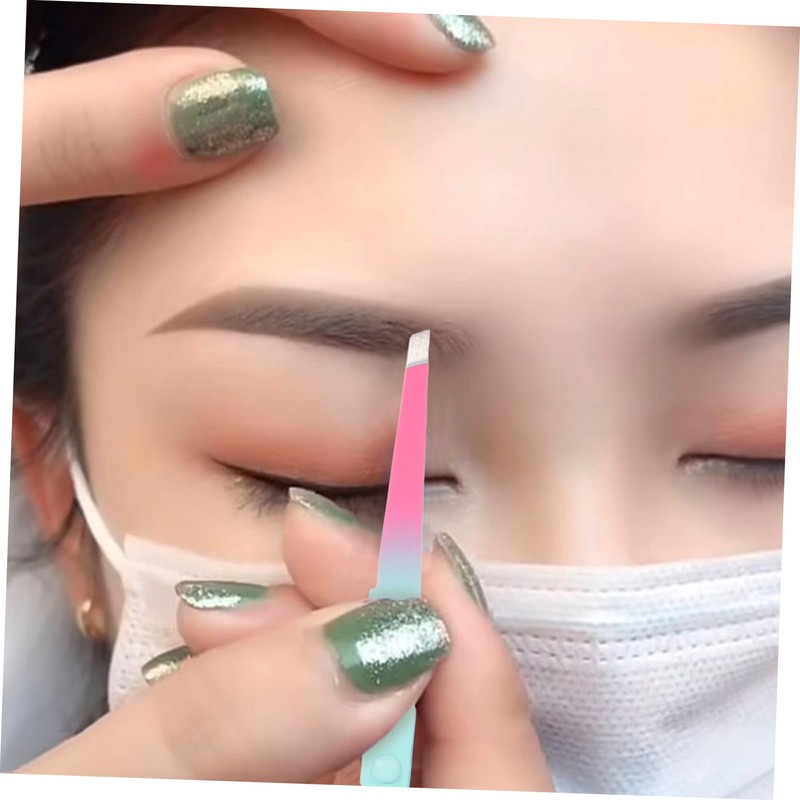 FOMIYES Eyebrow Grooming Tool Precision Tweezers Eyebrow Trimmer Comb for