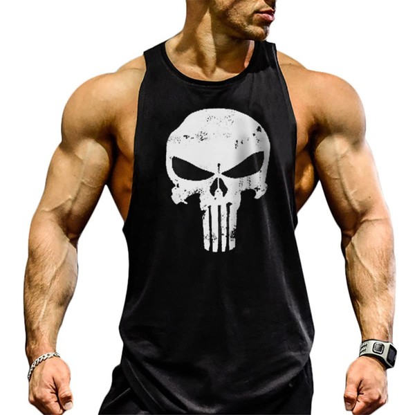 COWBI Homme Musculation Débardeur de Fitness Tank Top Stringer Sport Gilet sans Manches Haut T-Shirt