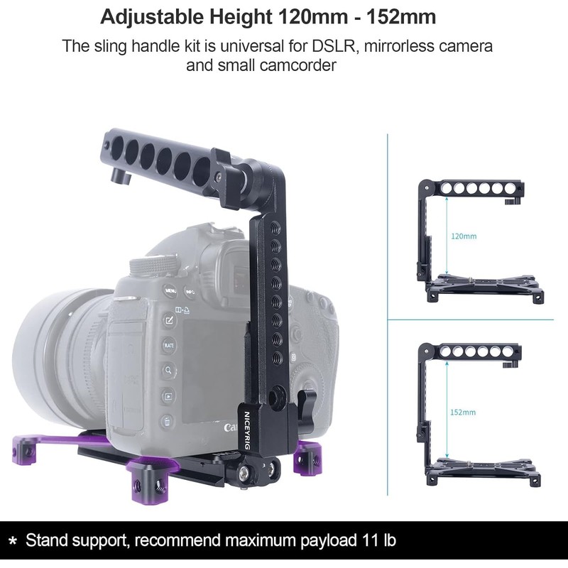 NICEYRIG Camera Hand Grip Set with Side Mounts, Quick Release