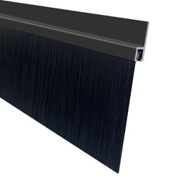 1-Pack Garage Door Brush Seal – CEPIA Black Bottom Sweep – Roll-Up Door Stripping, 2.80" Wide x 39.3" Long, Aluminum Alloy Base, Ideal for Exterior Doors and Industrial Use (39.3 in / 100 cm)