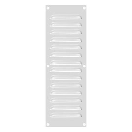 PATIKIL 12x4 Inch Aluminum Vent Cover, Screen Air Grille Ventilation Cover HVAC Louvered Grill Built-in Mesh for Home Kitchen Fireplace Bathroom Wall Ceiling, Silver