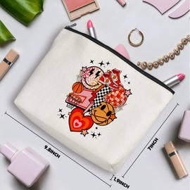 Team Gifts Basketball Gifts Basketball Stuff Cosmetic Bags for Women Makeup Bag, Christmas Birthday Friendship Gifts for Sport Lovers Coach Team Trainer Leader Travel Toiletry Bag Skin Care Bag