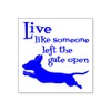 CafePress Open GATE Square Sticker 3 X 3 Square Bumper