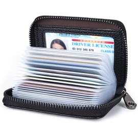 Cartera para Hombre para Tarjetas de Crédito, TTarjetero de piel auténtica con bloqueo RFID, Cartera Tarjetero Hombre, Billetera