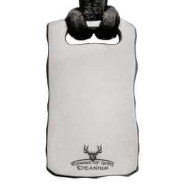 Element of Gods Titan Monument Plate Phoenix Pendant with Leather Cord in Black, Titanium