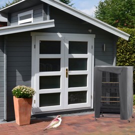 PONY DANCE Pets Product Universal Birdcage Cover Blackout & Breathable Birdcage Cover for Pets' Good Night, Large, Grey, 35 L x 25 W x 47 in H