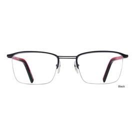 ProEyes Attitude 3, Progressive Multifocal Blue Light Blocking Readers w/Spring Hinge, Anti-Reflective Resin Lens, 0 Power on Top Lens (Rectangular Black, up+0.00,down+1.25)