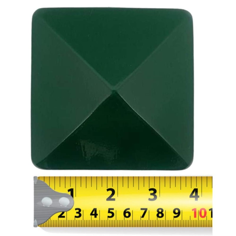 4" Ornamental Pyramid Post Cap for Wood Posts - Green