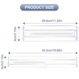 Flearitzo Pack of 6 Adjustable Drawer Dividers - Drawer Dividers - Transparent Drawer Dividers Plastic Drawer Dividers for Kitchen Storage, Bedroom, Chest of Drawers (28.5-50 cm)