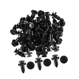 VekAuto Push Type Retainer Clips No.909140007 - Car Inner Bumper Door Fender Fastener Rivet Kit - for Subaru Ascent 2019-2022 Plastic Black - 50 Pcs Auto Accessories