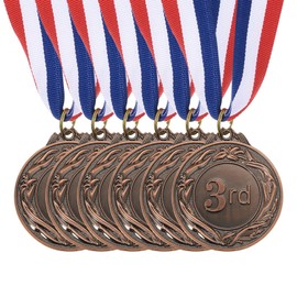 PATIKIL Bronze Award Medals 2.6 Inch, 6 Pieces Winner Award Medals 3rd Place Gold Prize Style with Neck Ribbon for Games Sports Competitions