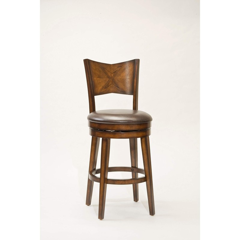 Hillsdale Jenkins 30.5" Swivel Bar Stool in Rustic Oak