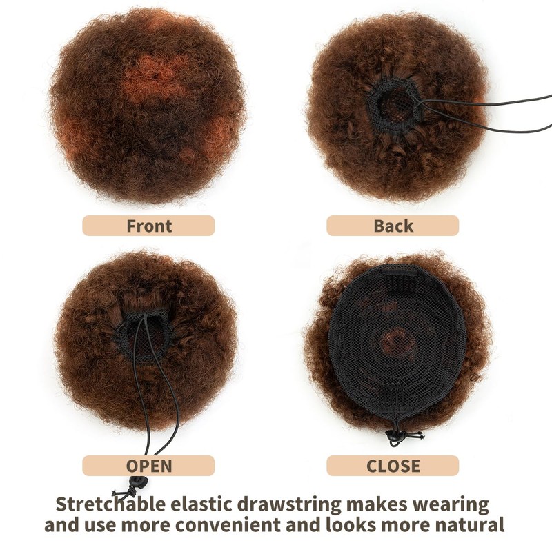 Boymia Afro Puff Ponytail For Black Women #27 Light Blonde