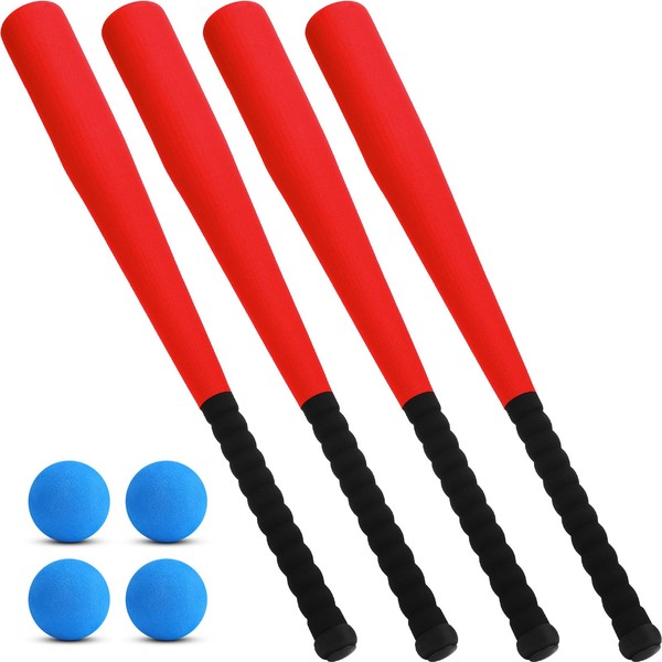 Wettarn 4 Pieces Foam Baseball Bat 24 Inches Foam Bat