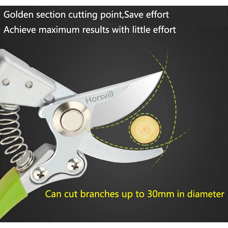Horsvill Garden Shears, Japanese Pruning Shears for Heavy Duty, Flowers