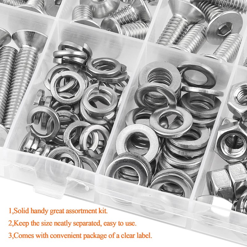 HELIFOUNER 146 Pieces M6 x 8mm /10mm /12mm /16mm /20mm