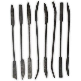 ARTESIA TOOL 8 Piece Jumbo Double Ended Wood Rasp Files | 10" (25.4 cm) x 1/4" (0.6 cm) | 16 Different Shapes | Great To Use On Wood, Ceramics, Plastic, Metal & More