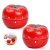 Jimkply 2 Pieces Manual Mechanical Tomato Timer, 60 Minute Countdown