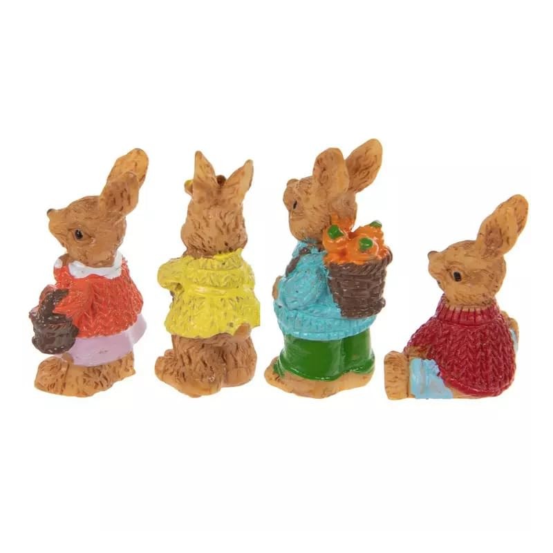 3D Miniature Resin Bunny Figurines for Easter Decor - 4