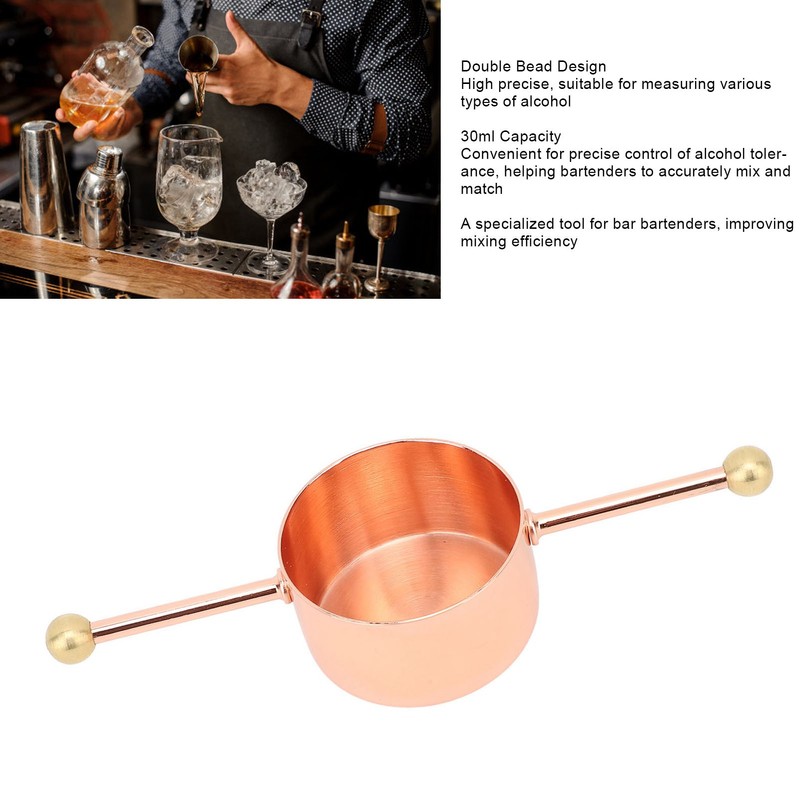 Bartender Measuring Cup 30ml Precise Control Double Bead Stainless Steel