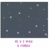 AJC Papel Tapiz De Contacto Autoadhesivo 45x2mts 6 Pz Estrellas
