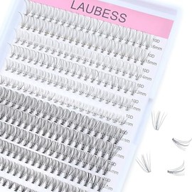LAUBESS Pestaas individuales 10D20D, pestaas individuales de rizo D, longitudes variadas, 240 unidades, kit de extensiones de pestaas DIY (10D20D - 0 