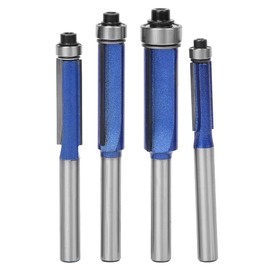 ANKROYU 4PCS Flush Trim Router Bit, Alloy Carbon Steel Woodworking Milling Cutter Tools, Flush Trim Milling Cutter for Solid Wood Particleboard