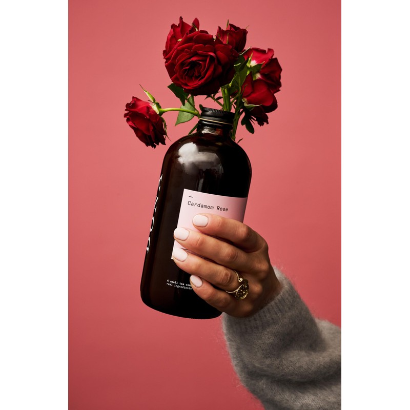 Dona Cardamom Rose Tea Concentrate, Small-Batch, Single-Origin Spices, Hot or