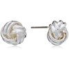 Napier "Classics" Silver-Tone Knot Stud Earrings