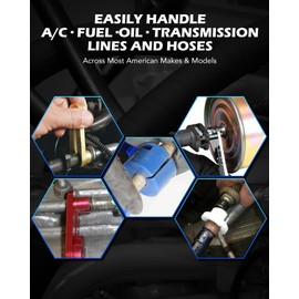 Orion Motor Tech Master Quick Disconnect Tool Set, 25pc Line Disconnect Tool Kit for A/C Fuel & Transmission Systems, Fuel Line Disconnect Tools for Mechanics Compatible with Ford Chevy GM More, Blue