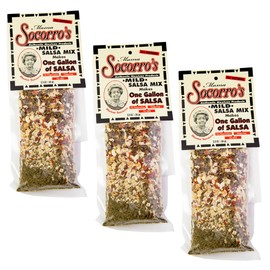 Mama Socorro's Mexican Mild Salsa Mix (3.3 oz - 3-Pack) – Makes Over 20 Jars of Gluten-Free Mild Sauce for Meal Prep and Parties – Salsa Seasoning Mix with Bell Peppers, Onion, Garlic & Paprika