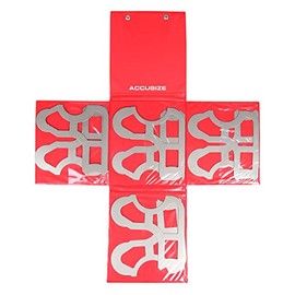 Accusize Industrial Tools 8 Pc Radius Gauge Set 1-1/16'' to 1-1/2'' Gauges without Holder, 3602-5023