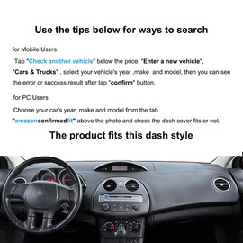 Dash Cover Mat Custom Fit for Mitsubishi Eclipse/Eclipse Spyder Without Climate Sensor, Dashboard Cover Pad Carpet Protector(Black) F113