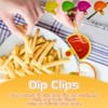 4pcs Dip Clip Bowls for Plate,Plastic Condiment Bowls,Plate Clip-On Hol/der,Spices