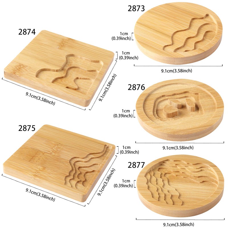 FUNSHOWCASE Juego de posavasos de madera de resina epoxi, kit