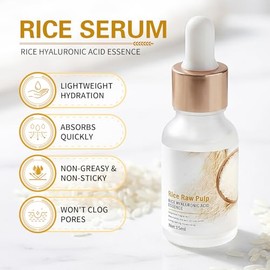 Crema De Arroz Coreana Para La Cara, Suero De Arroz, Brillo Radiante | Cremas Para Quitar Manchas De La Cara, Suero Facial Hidratante para Todo Tipo d