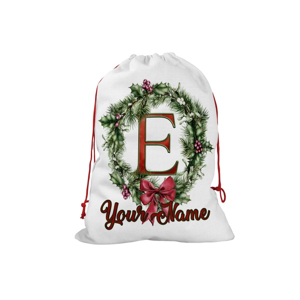 Bleu Reign Personalized Santa Sack Gift Wrap Bag Custom Name