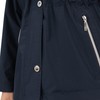Fleet Street Ltd. Women's 33" Anorak Raincoat w/Removable Hood, Navy,