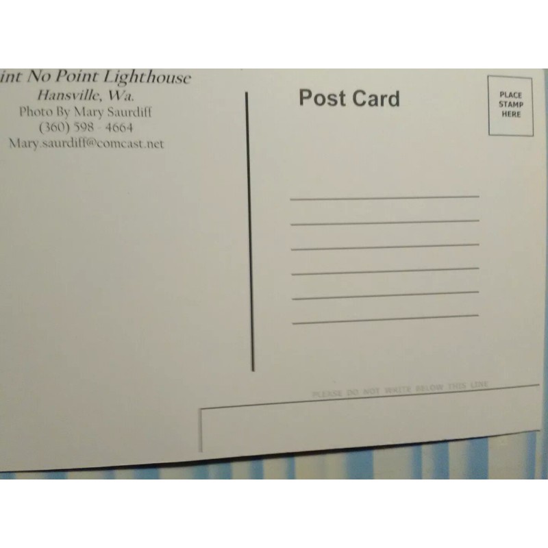 the pacific northwest BEAUTIFUL PHOTO POST CARD POINT NO POINT