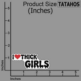 (3Pcs) I Love Thick Girls Stickers Funny Sarcastic Quote Humor Motivational Inspirational Gifts Waterproof Vinyl Decals for Kindle Water Bottle Bumper Car Hard Hat Phone Laptop 3x1.4