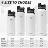 ROCKBROS Insulated Water Bottle with Straw, Stainless Steel Sports Water