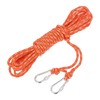 sourcing map 6mm Hollow Braided Polypropylene Anchor Line with Hook,
