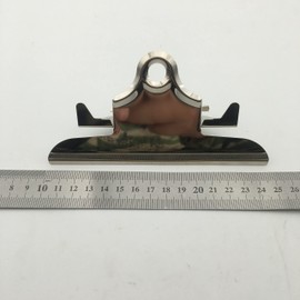 Shuokecrafts 5Pack Metal Clipboard Clips, 5.75 Inches Wide, 3.375 Inches Between Mounting Holes,Grips Mountable Sturdy Strong Springs with Rivets