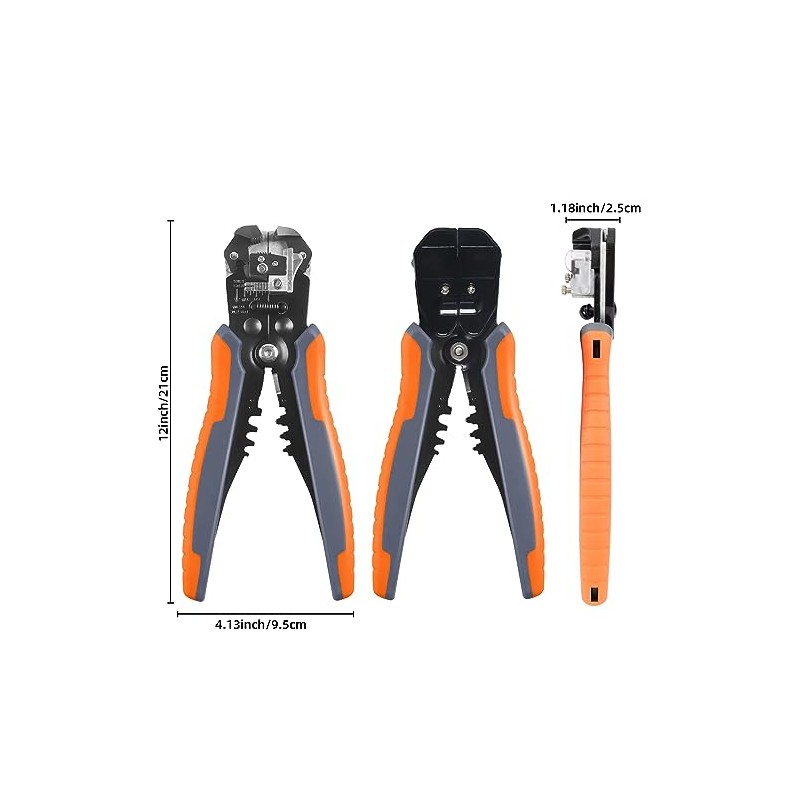 Pela Cables,3 en 1 Pinzas Pelacables Automático,AWG 10-24,8 Pulgadas