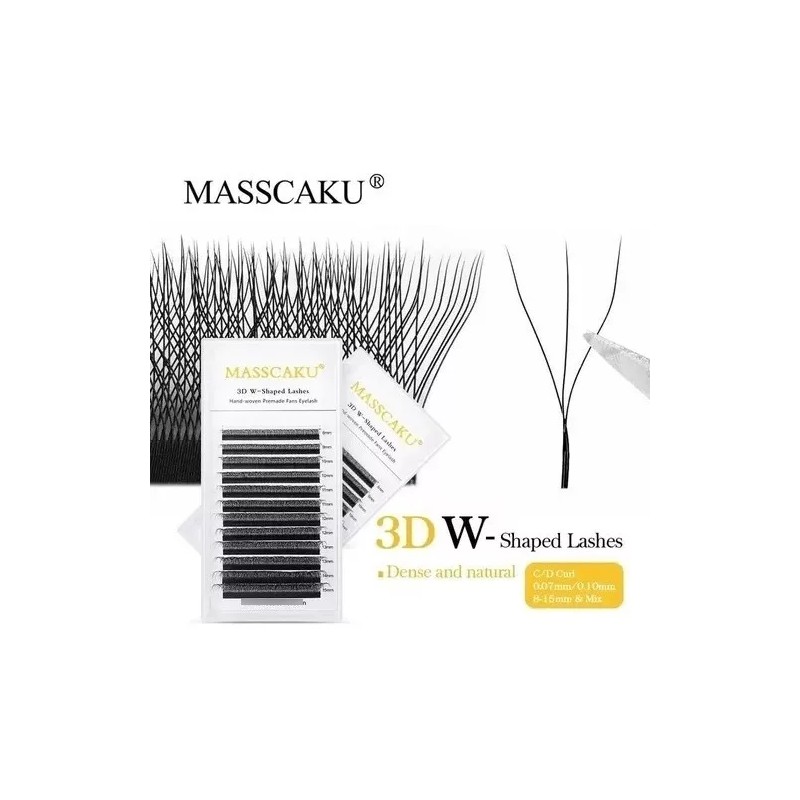 Masscaku Paquete De Extensiones De Pestañas Masscaku 3d Clover Fan