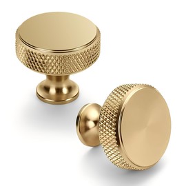 Asidrama 10 Pack Champagne Bronze Kitchen Cabinet Knobs Knurled Dresser Knobs Drawer Pulls Cabinet Hardware Aluminum Knob for Dresser Drawers