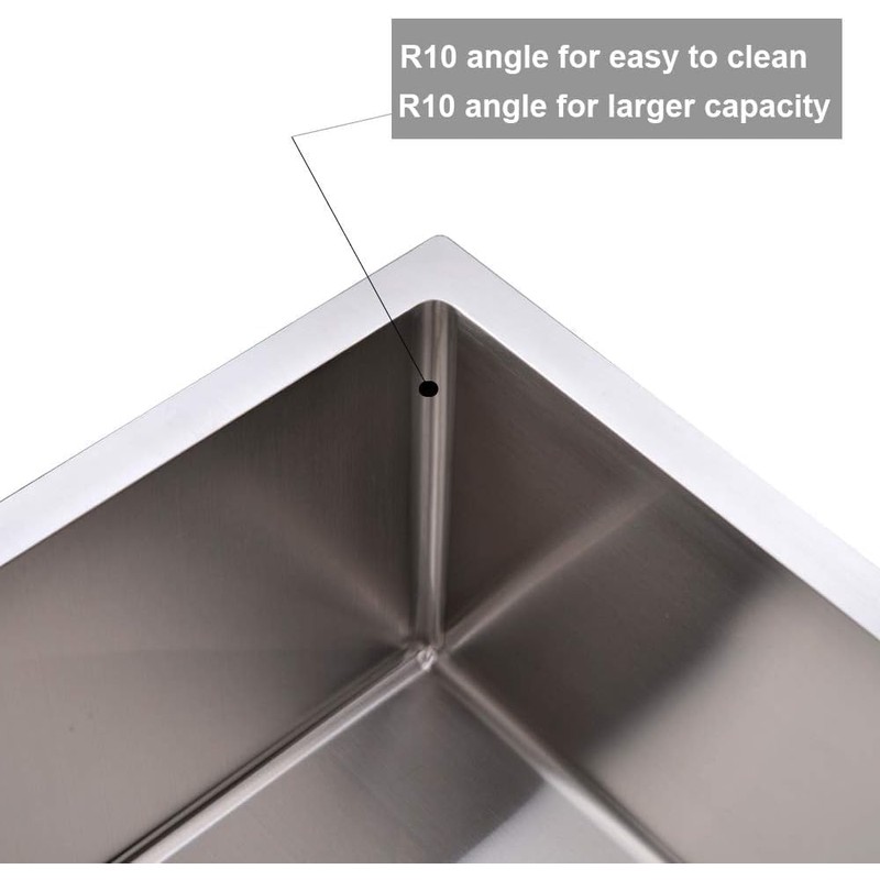 VALISY 15x20 Inch Bar Sink Drop In, Topmount Small 16