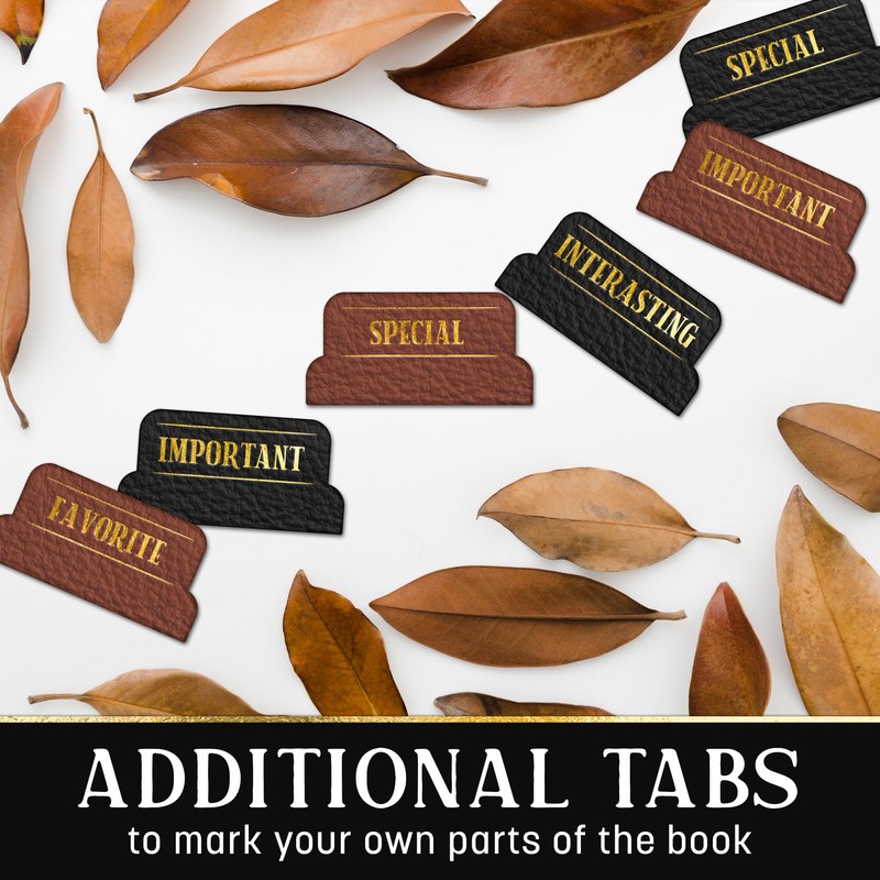 LPSTORE12 Premium Bible Tabs Set, 75 PCS PU Leather Bible