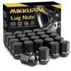 MIKKUPPA M14x1.5 Black Lug Nuts - One-Piece Chrome OEM Factory